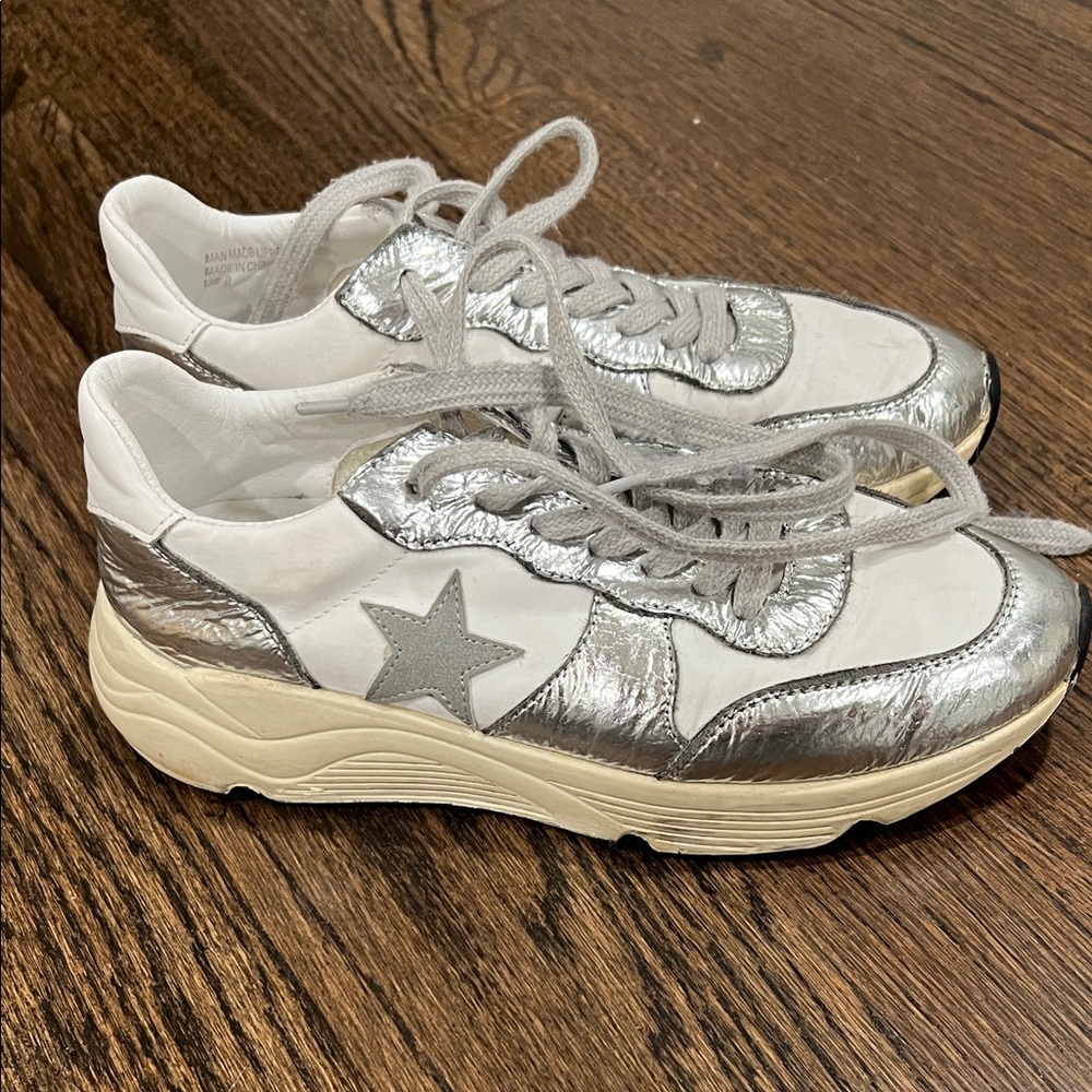Mi.iM White and Silver Women's Sneakers